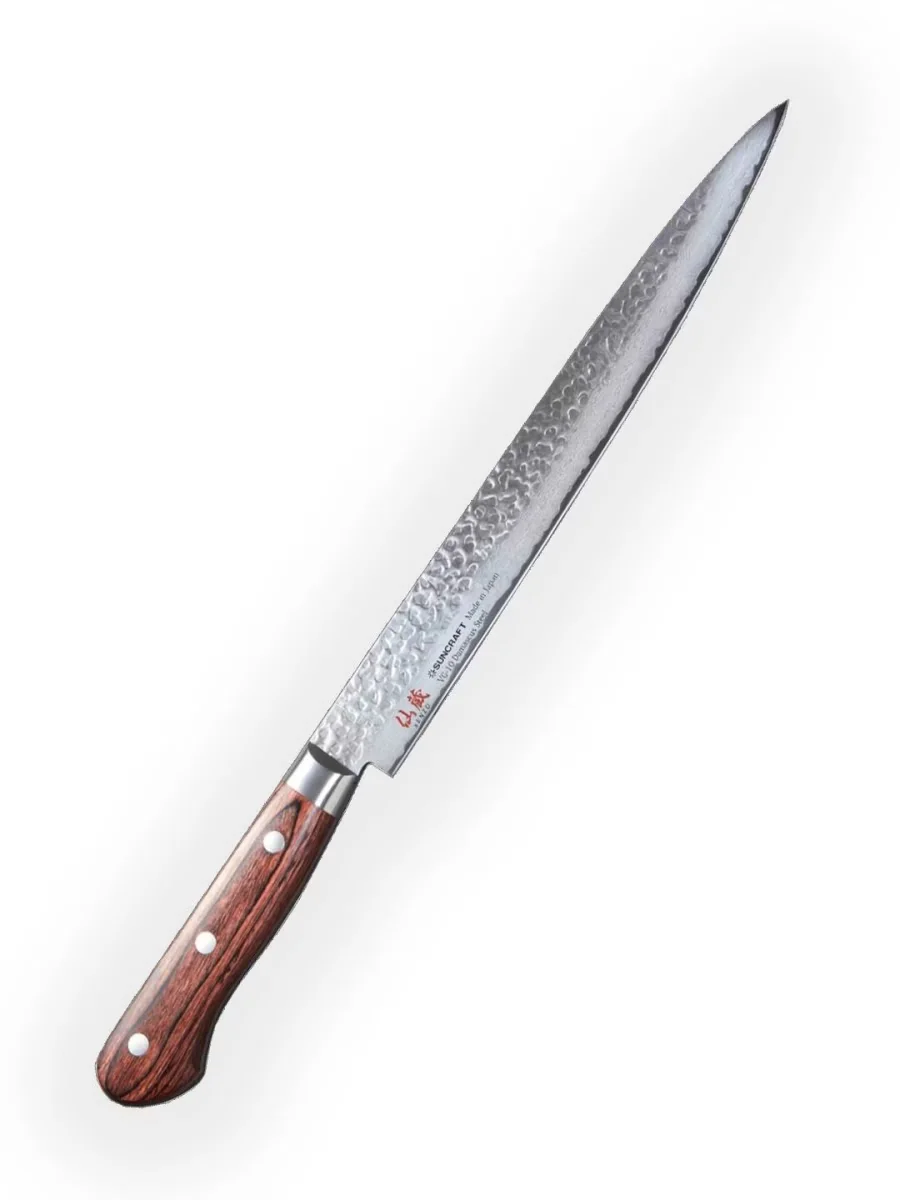 Suncraft SENZO UNIVERSAL Nóż Slicer 24 cm, Stal VG-10 Damasceńska, Rękojeść Pakkawood