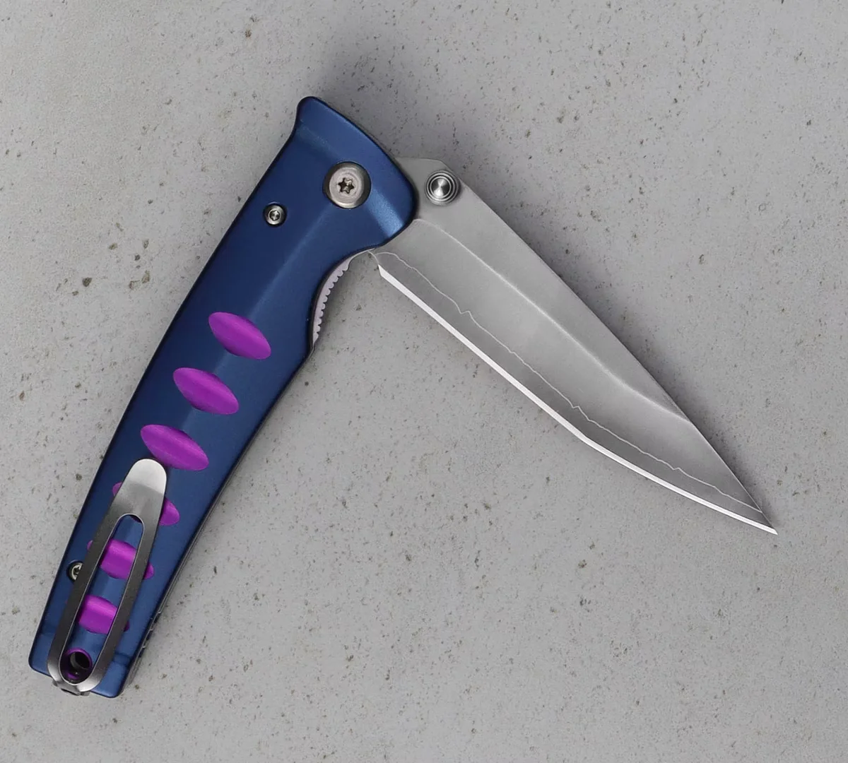 Mcusta Katana VG-10 Blue/Purple Nóż Składany 8,5 cm — zdjęcie 5