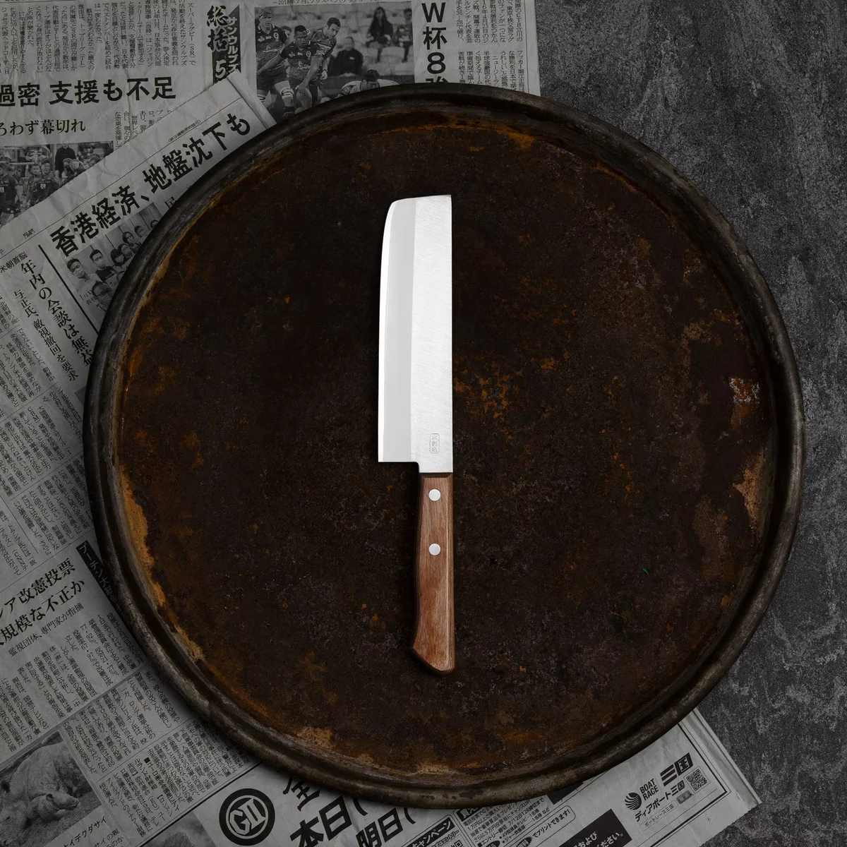 Kanetsune 510 Shiro-2/SS Nóż Nakiri 16,5 cm — zdjęcie 5