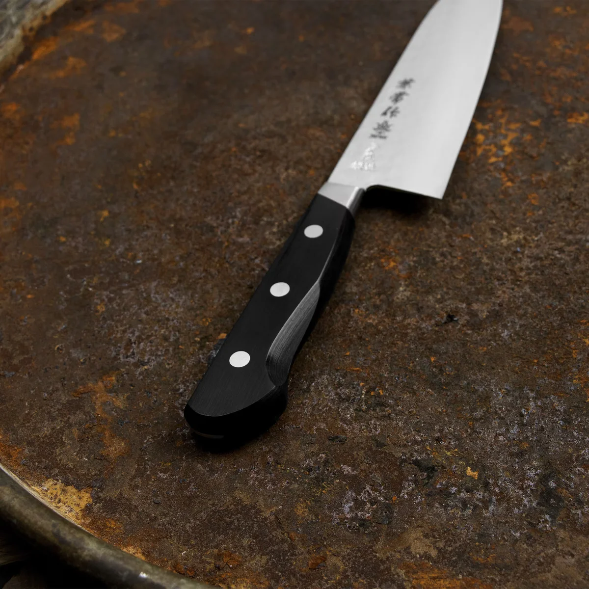 Kanetsune YH-3000 Aogami#2/SS Nóż Santoku 18 cm — zdjęcie 7