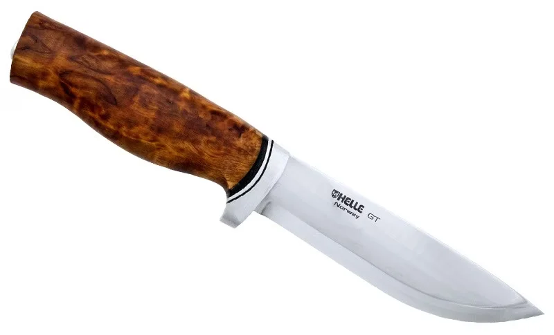 Nóż Helle GT 14C28N - Nierdzewny Nóż Outdoorowy z Pochwą Skórzaną