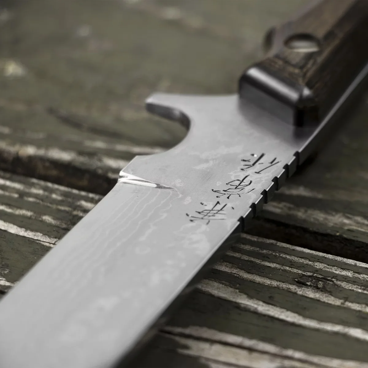 Kanetsune Seki Aogami#2 Seseragi Clip Nóż outdoorowy 12,5 cm — zdjęcie 3