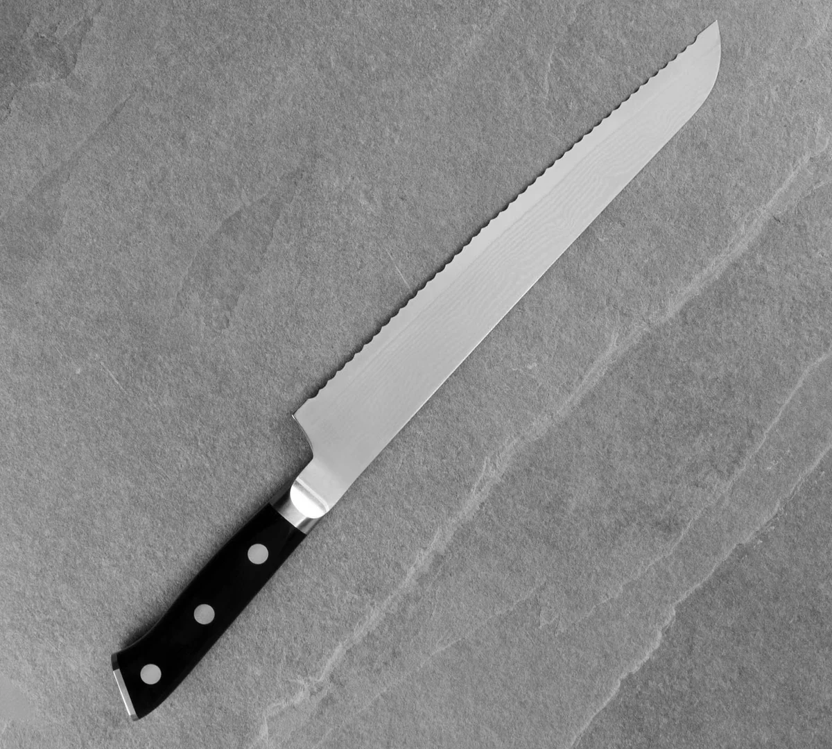 Mcusta Zanmai Classic Damascus VG-10 Pakka Nóż do Pieczywa 23 cm — zdjęcie 6