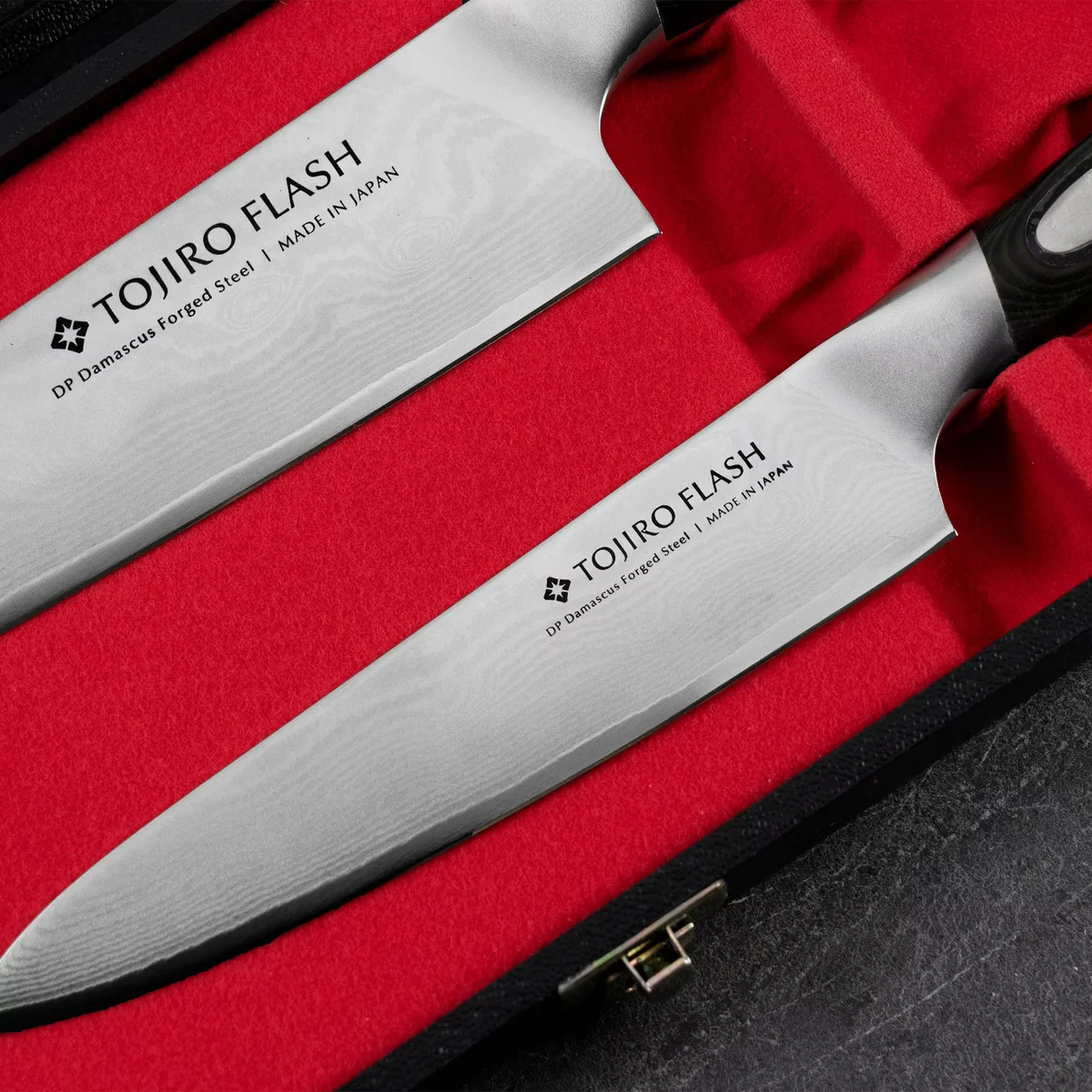Tojiro Flash Zestaw: Nóż Szefa Kuchni 21 cm i Nóż Uniwersalny 15 cm — zdjęcie 10