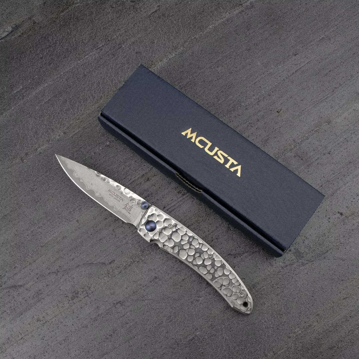 Mcusta Shinra Small Tsuchi Damascus VG-10 Nóż Składany 6,5 cm — zdjęcie 2