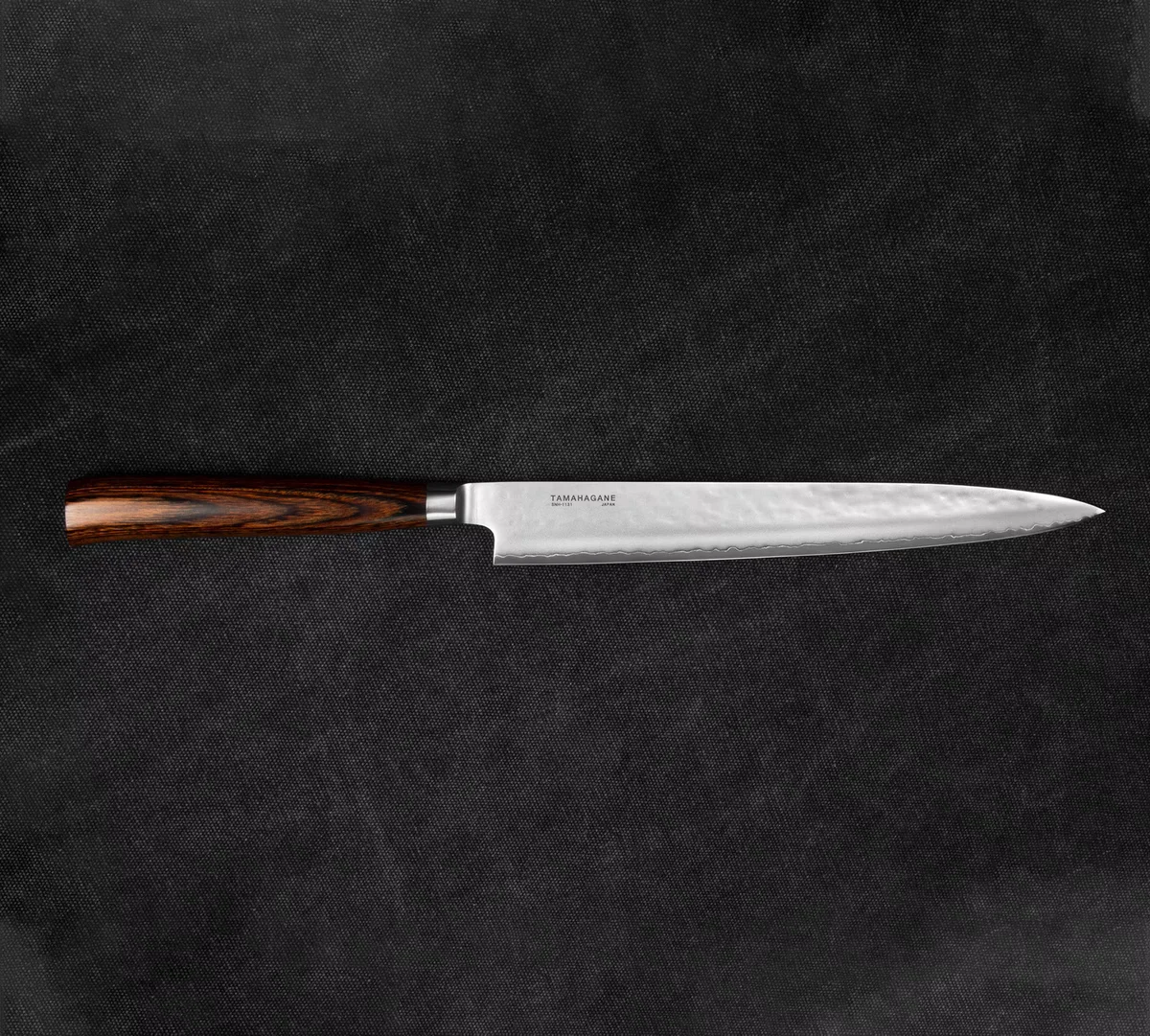 Tamahagane Tsubame Brown VG-5 Nóż Sashimi 24 cm — zdjęcie 2
