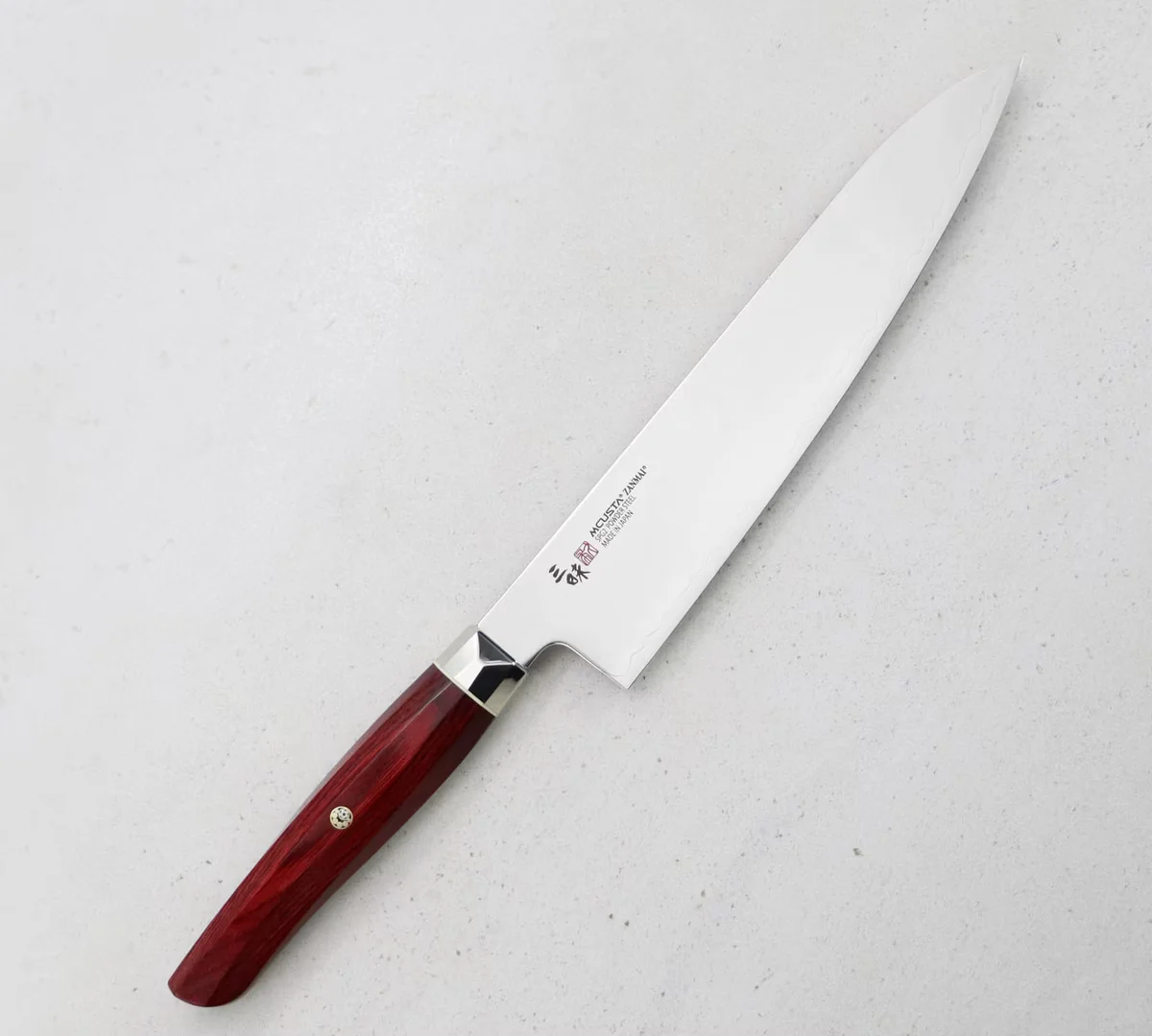 Mcusta Zanmai Red Revolution SPG2 Nóż Szefa Kuchni 21 cm — zdjęcie 5