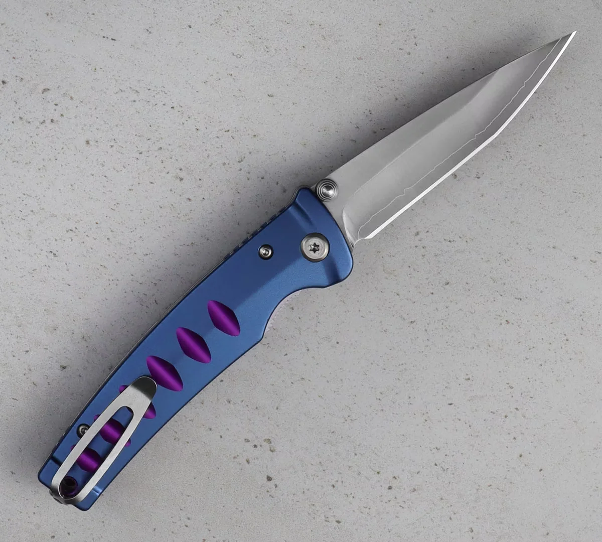 Mcusta Katana VG-10 Blue/Purple Nóż Składany 8,5 cm — zdjęcie 3