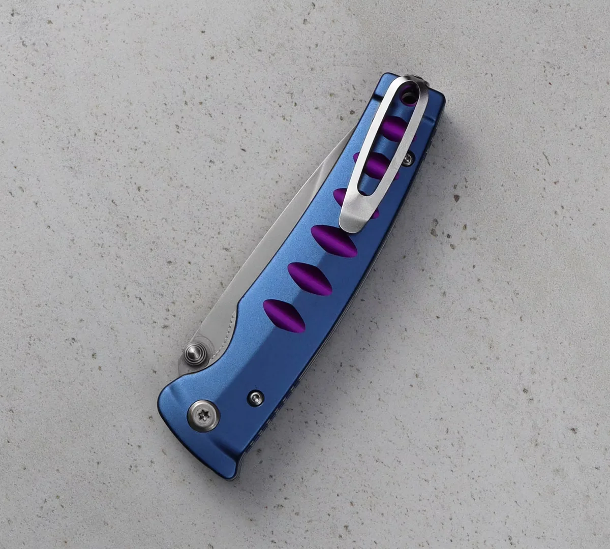 Mcusta Katana VG-10 Blue/Purple Nóż Składany 8,5 cm — zdjęcie 8