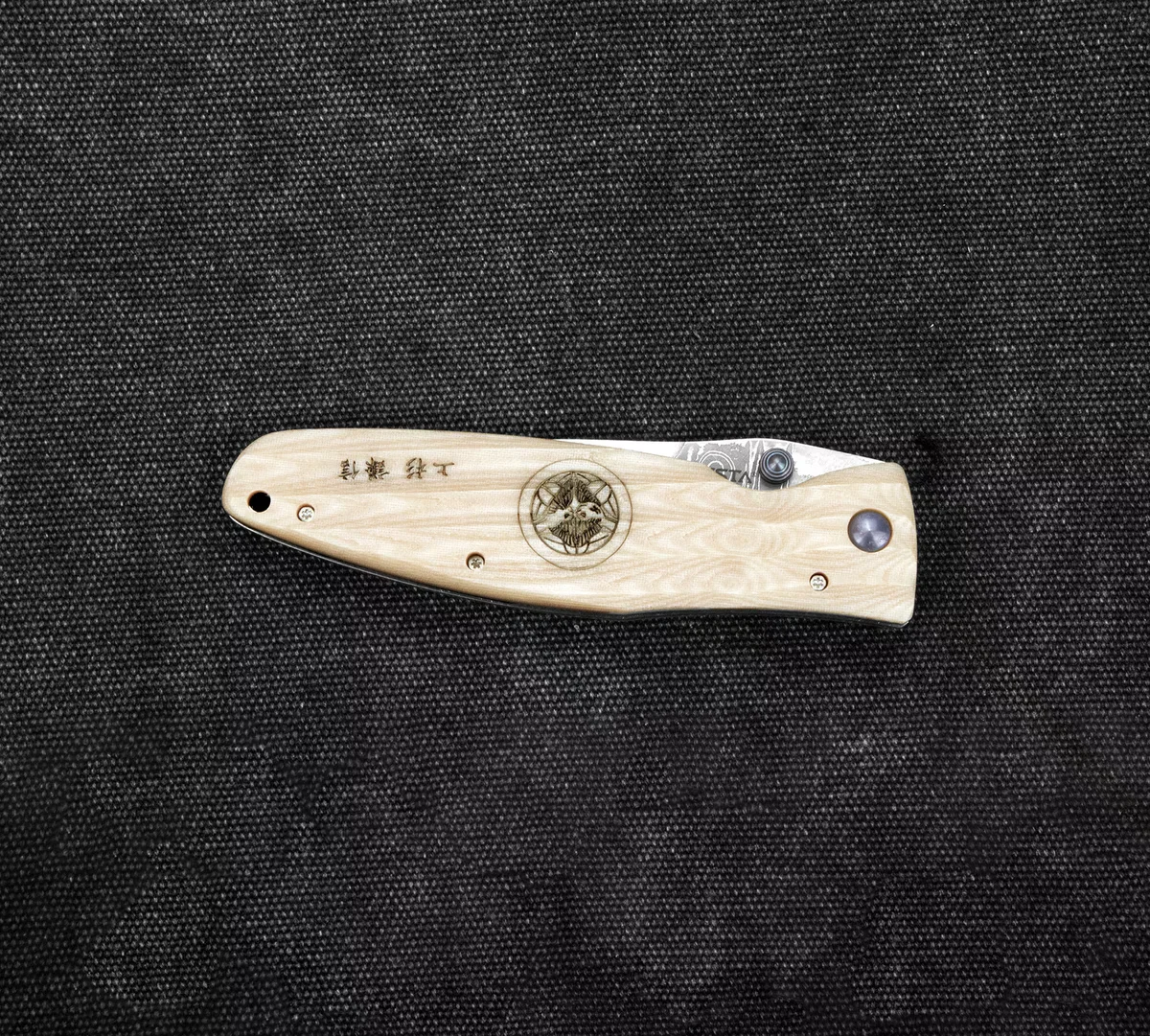 Mcusta Sengoku White Micarta Damascus VG-10 Nóż składany 8,6 cm — zdjęcie 4