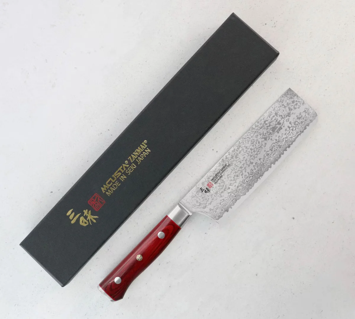Mcusta Zanmai VG-10 Pro Flame Nóż Nakiri 16,5 cm — zdjęcie 4