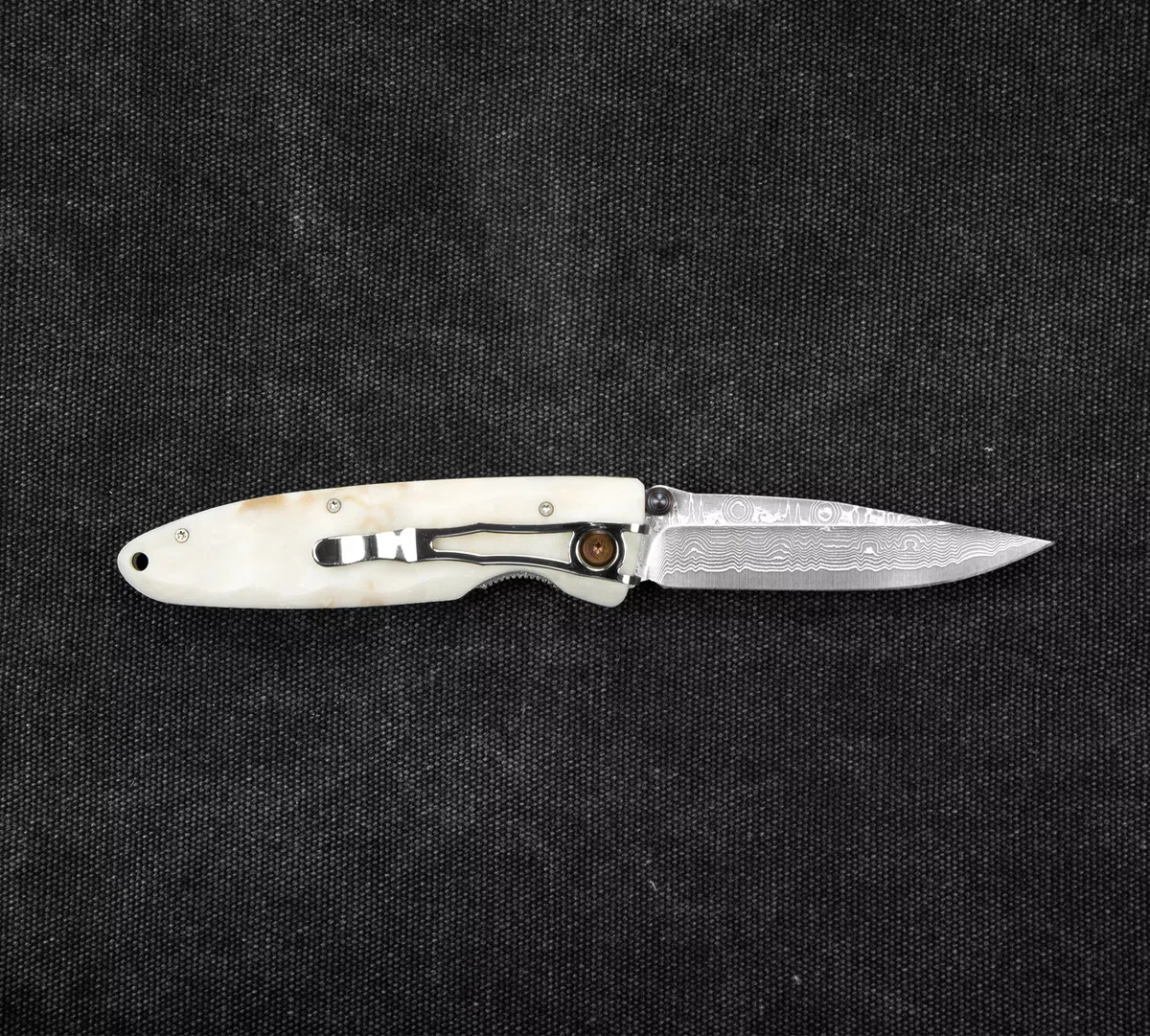 Mcusta Classic Wave Corian Damascus VG-10 – Nóż składany EDC 8,5 cm — zdjęcie 2