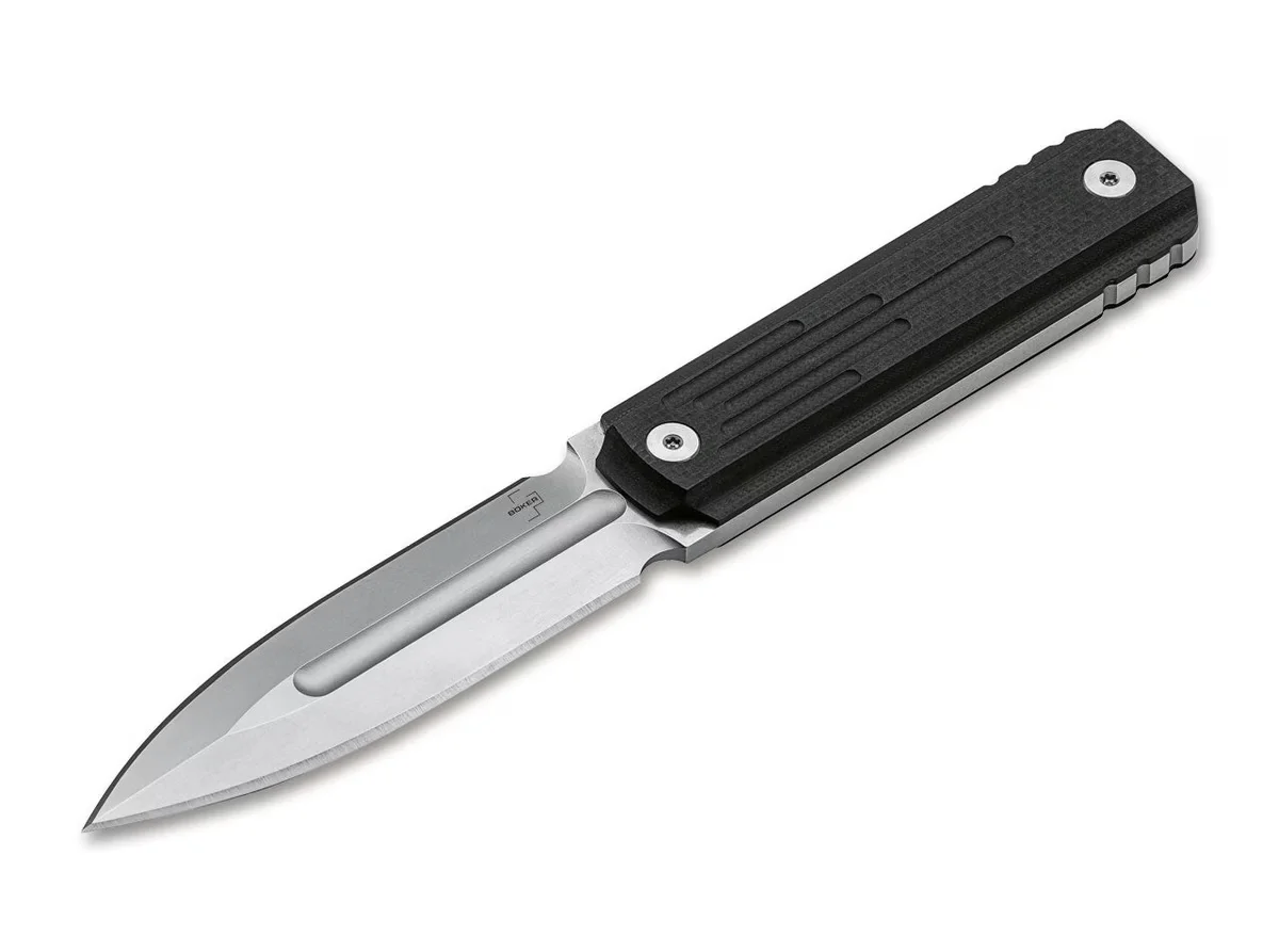 Nóż Boker Plus Omerta – Sztylet z Ostrzem D2 i Rękojeścią G10