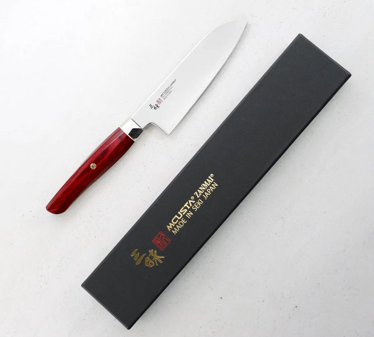 Mcusta Zanmai Red Revolution SPG2 Nóż Ko-Santoku 15 cm — zdjęcie 2
