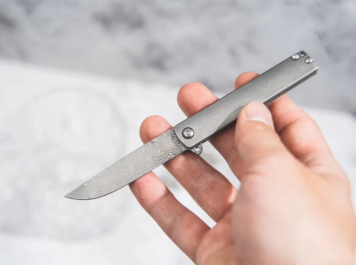 Nóż składany Böker Plus Gemma Damascus – elegancki folder dżentelmeński — zdjęcie 7