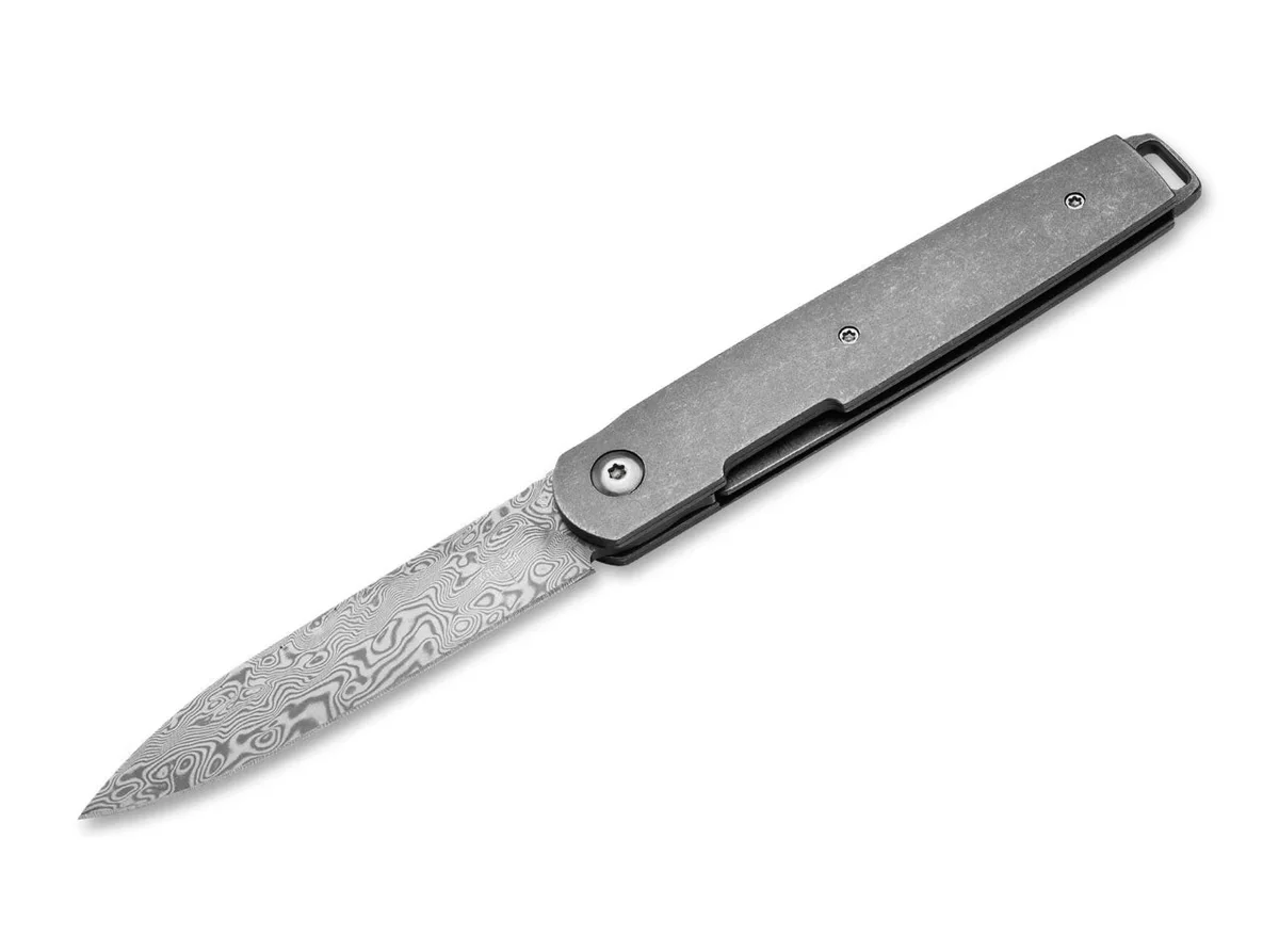 Boker Plus LRF Damascus - Nóż składany, tytan, stal damasceńska, Kansei Matsuno