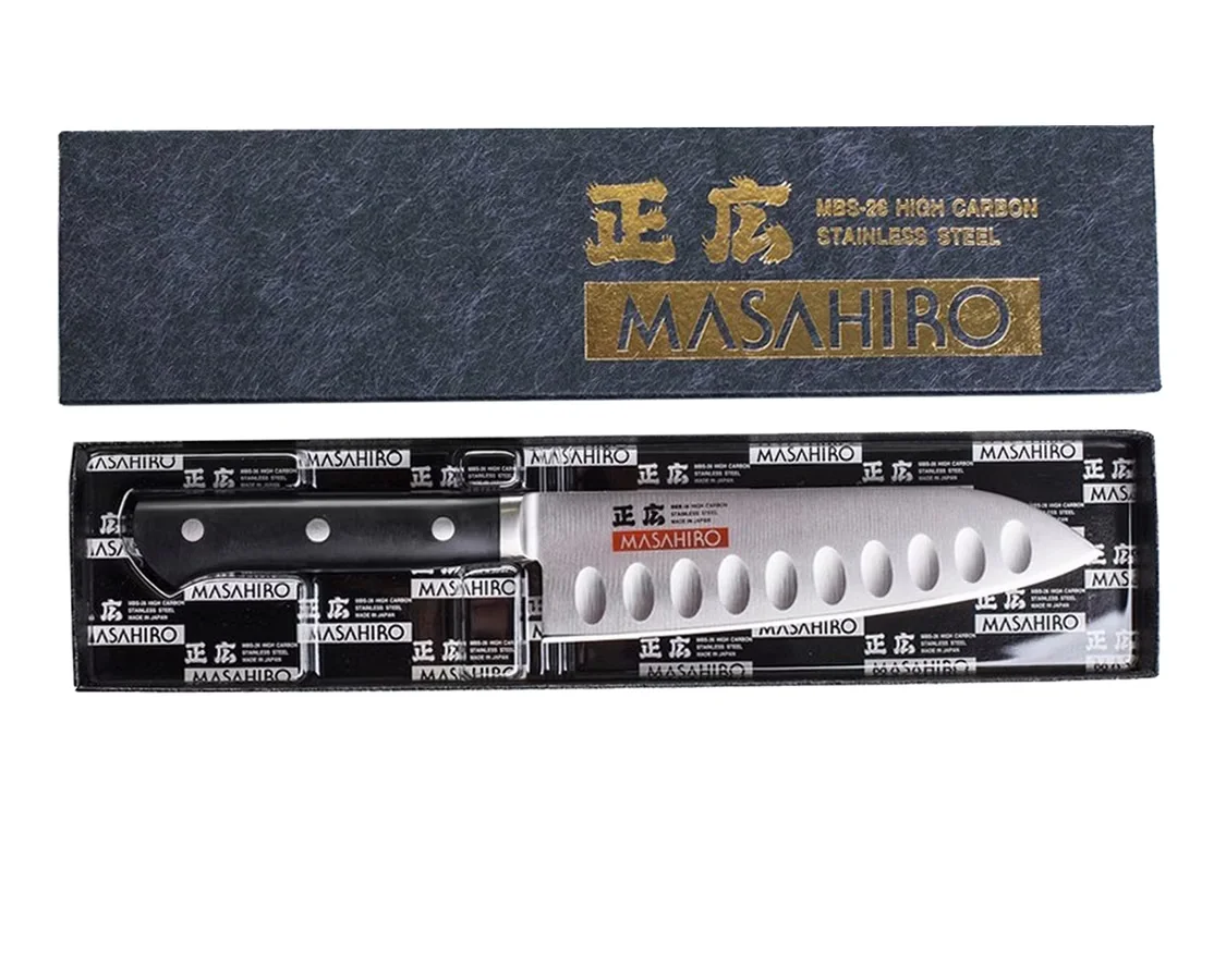 Masahiro MV-H Santoku Dimple Nóż Kuchenny 175mm — zdjęcie 3