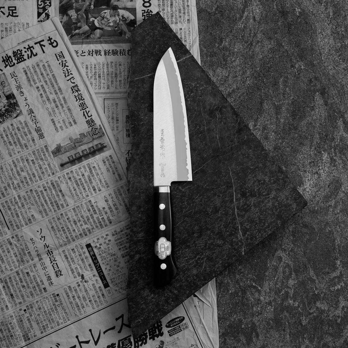 Kanetsune 3000 VG-10 Nóż Santoku 16,5 cm — zdjęcie 6