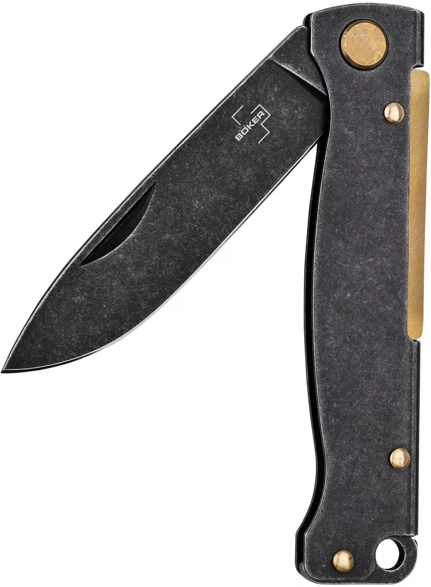 Nóż składany Böker Plus Atlas Black Stonewash Brass — zdjęcie 7