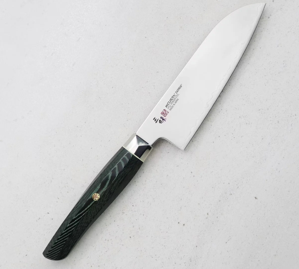 Mcusta Zanmai Green Revolution Nóż Ko-Santoku ze stali SPG2, 15 cm — zdjęcie 5