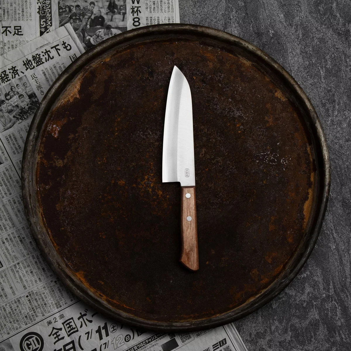 Kanetsune Seki 510 Nóż Santoku Shiro-2/SS 16,5 cm — zdjęcie 5