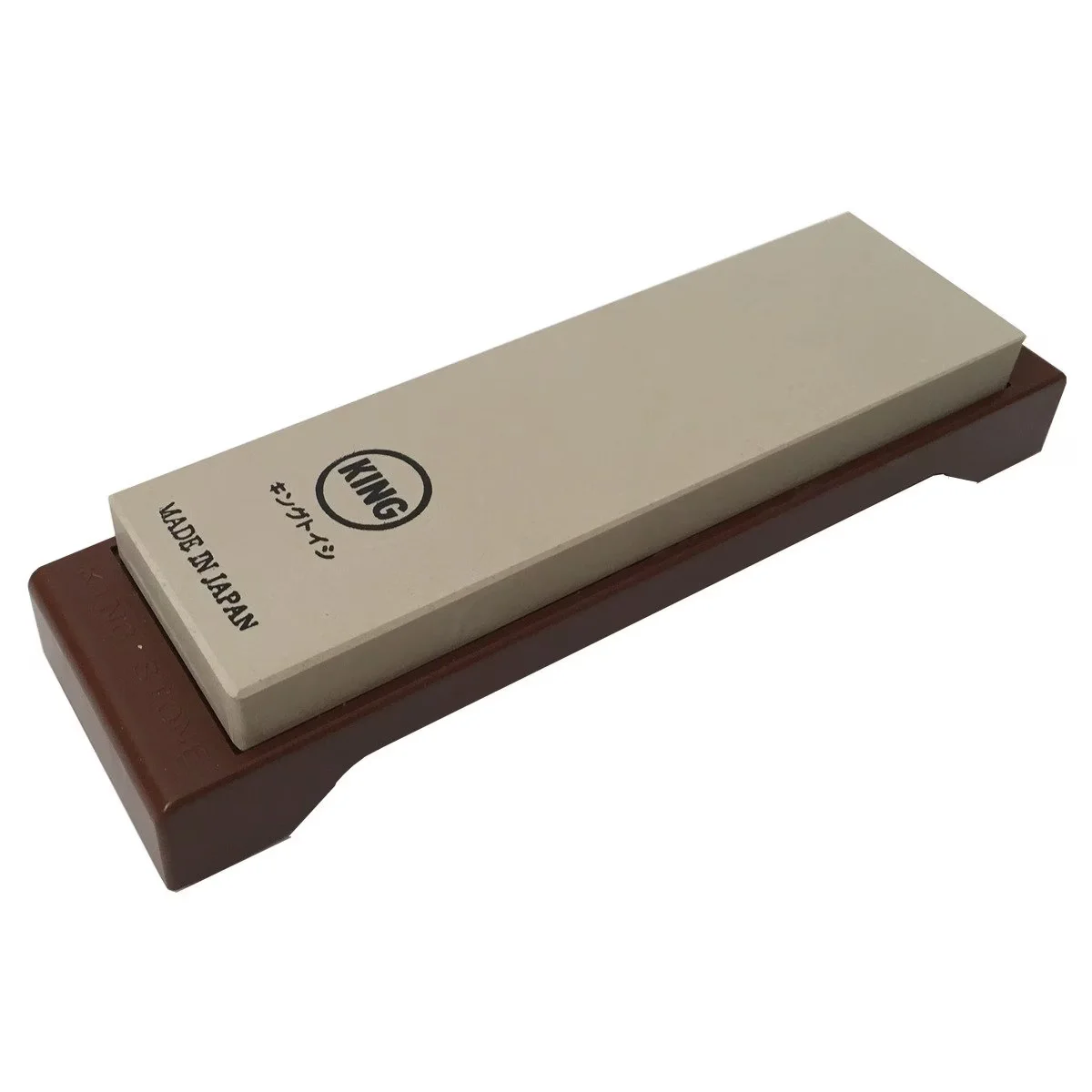 Kamień wodny King Deluxe S-45 do polerowania, gradacja 6000, 17.6x5.2x1.5 cm z podstawą — zdjęcie 3