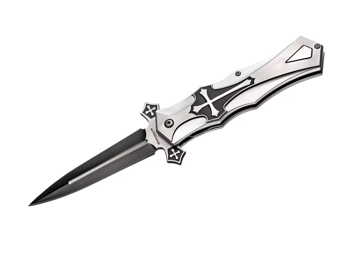 Boker Magnum Crusader Nóż Składany z Ostrzem 440A i Rękojeścią Aluminiową