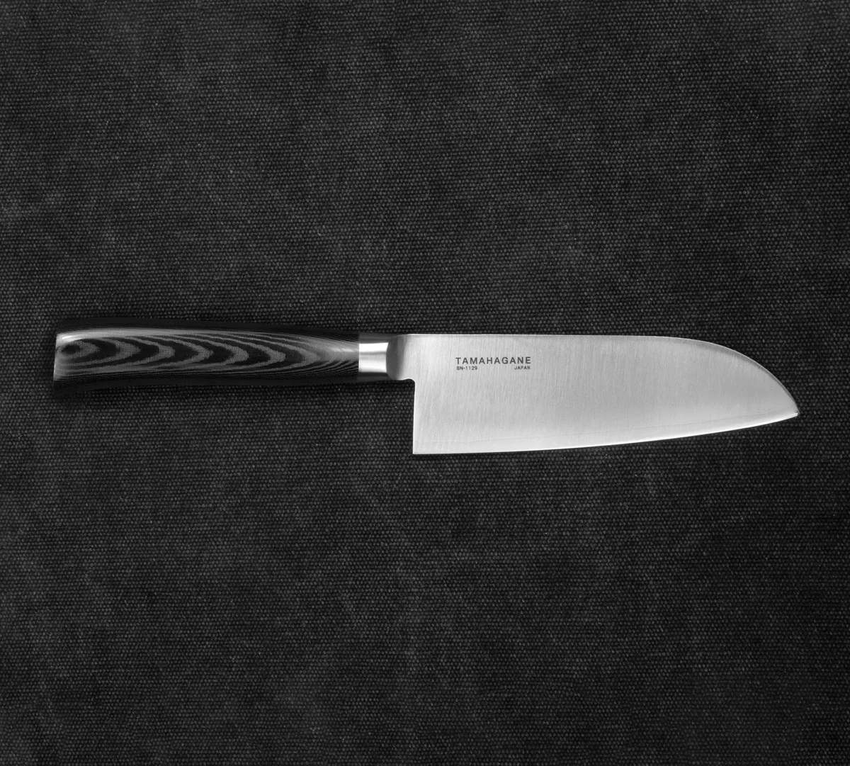 Tamahagane SAN Black VG-5 Nóż Santoku 12 cm — zdjęcie 2