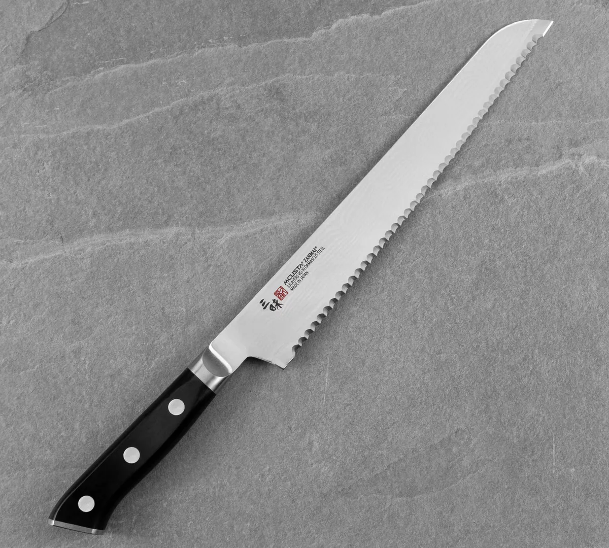 Mcusta Zanmai Classic Damascus VG-10 Pakka Nóż do Pieczywa 23 cm — zdjęcie 5