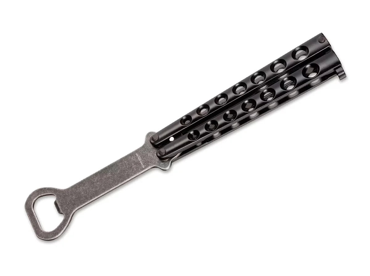 Boker Magnum Balisong Black - Otwieracz do Butelek w Stylu Motylka, 21 cm