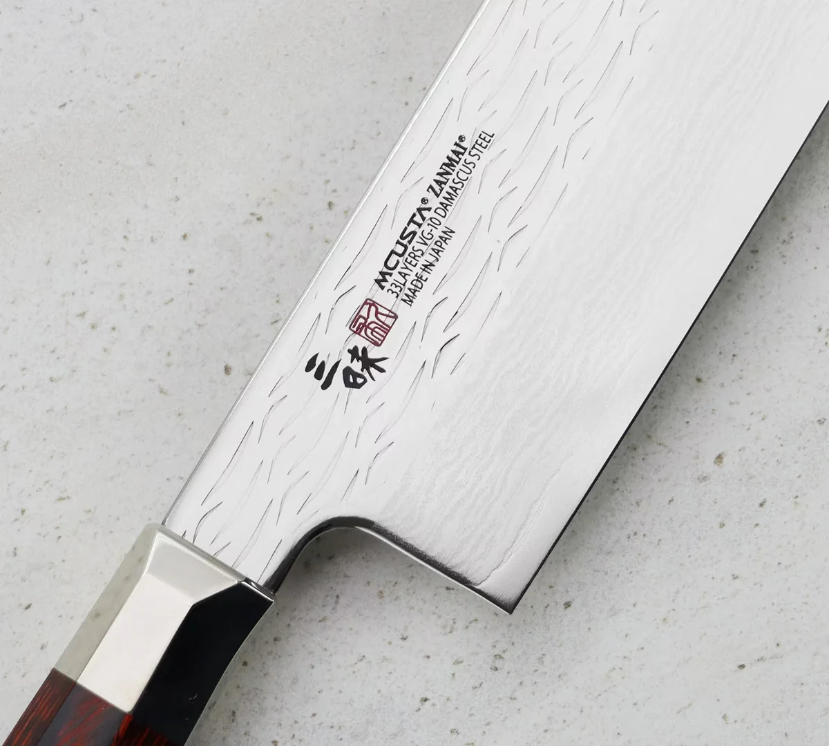 Mcusta Zanmai VG-10 Supreme Ripple Nóż Nakiri 16,5 cm — zdjęcie 4