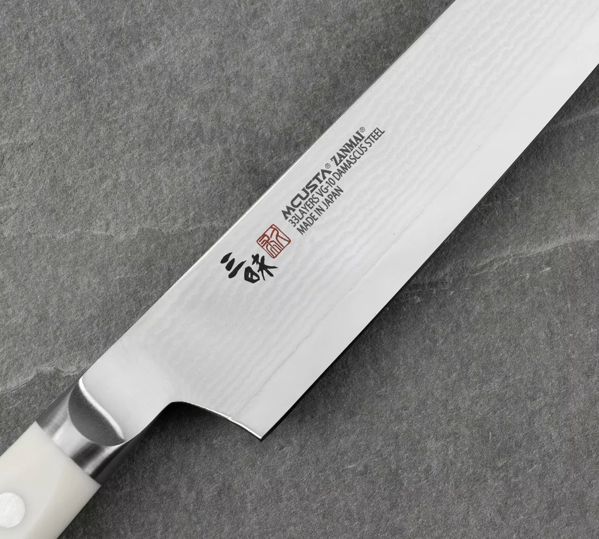 Mcusta Zanmai Classic Damascus VG-10 Corian Nóż Sujihiki 27 cm — zdjęcie 3