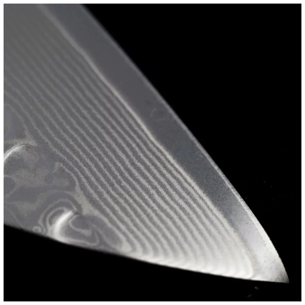 Dellinger Pink Stone Tsuchime Damascus Nóż Petty 9.5 cm — zdjęcie 3