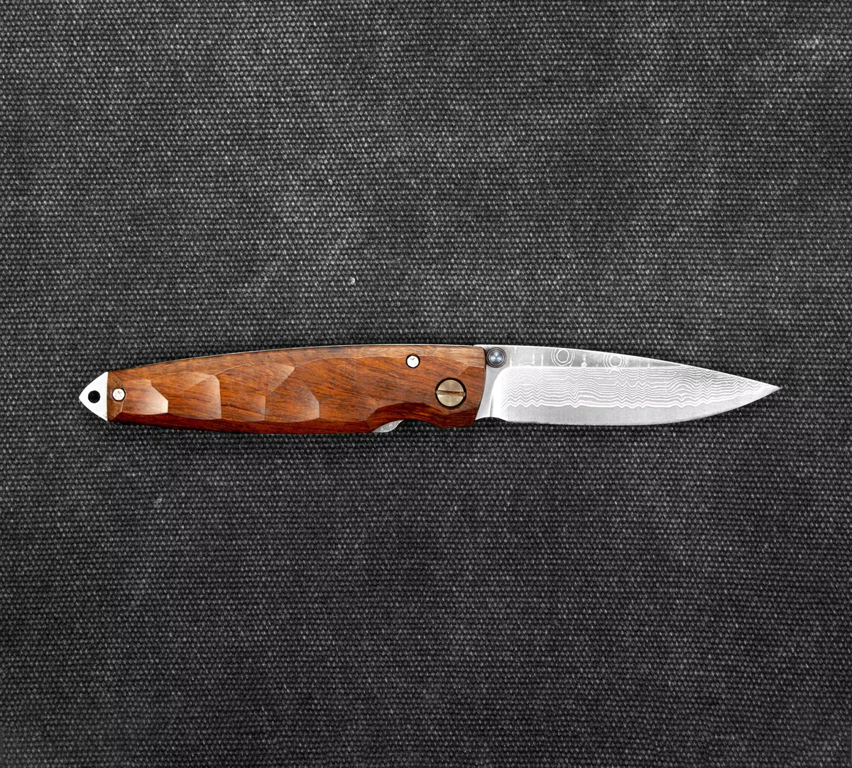 Mcusta Shinra Emotion 2 Ironwood Damascus VG-10 Nóż Składany 6,5 cm — zdjęcie 2