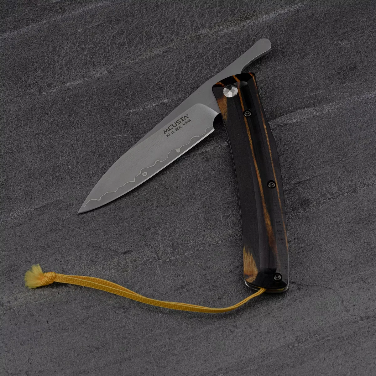 Mcusta Friction Folder Nóż Składany Czarno-Żółty VG-10 7,5 cm — zdjęcie 11