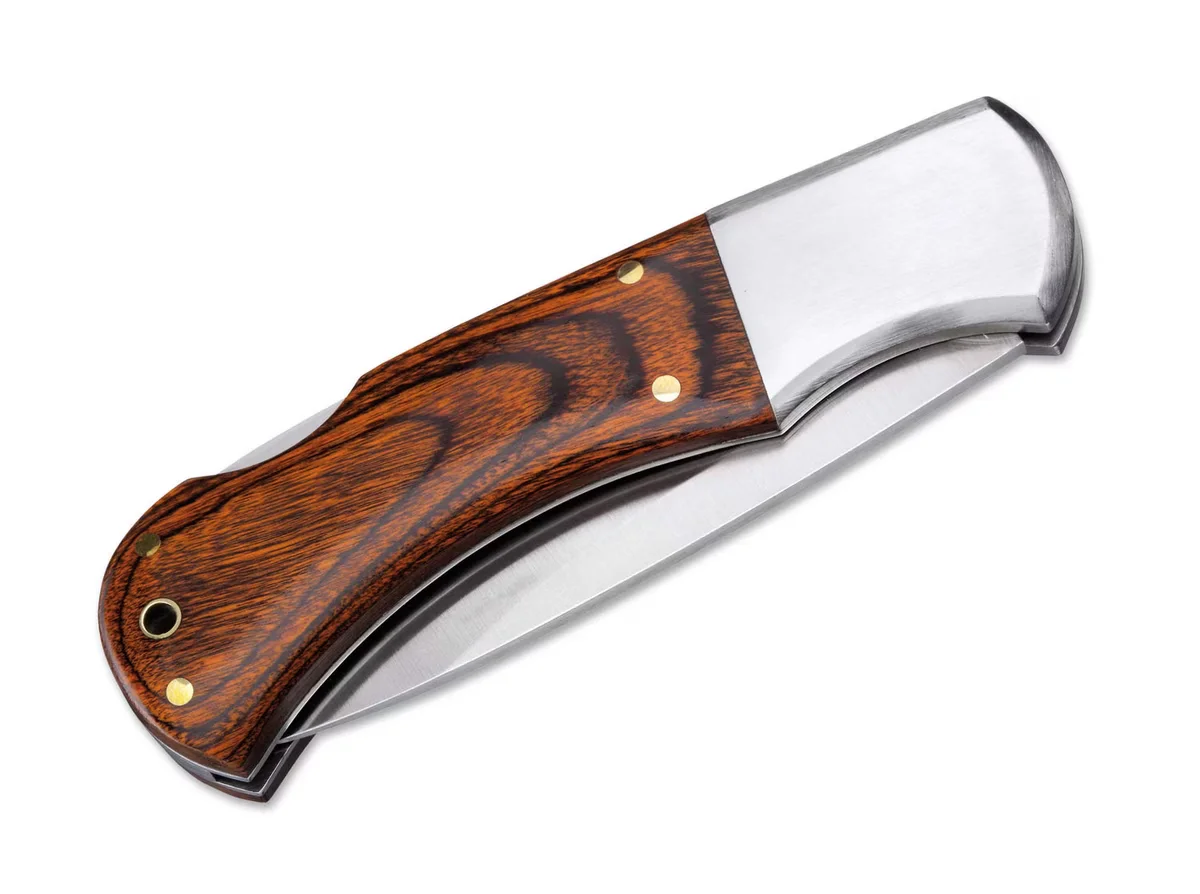 Nóż składany Boker Magnum Handwerksmeister 1, stal 440A, drewno pakka — zdjęcie 2