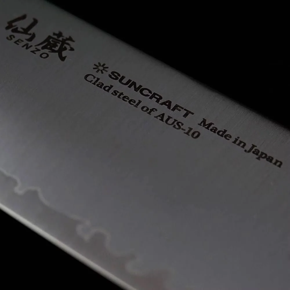 Suncraft SENZO CLAD Nóż Kuchenny Nakiri AUS-10 18 cm — zdjęcie 8