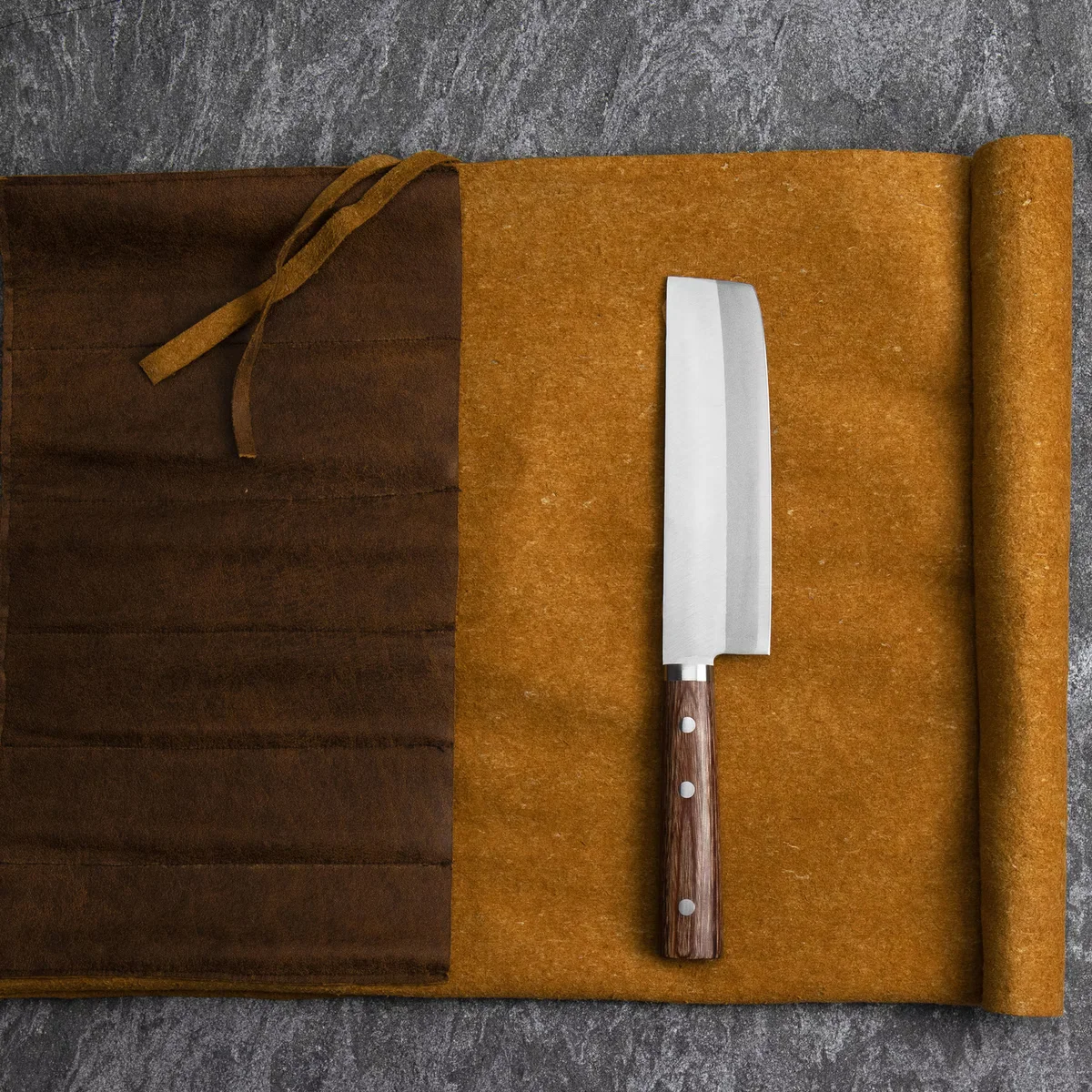 Kanetsune 2000 Shiro-2/SS Nóż Nakiri 16,5 cm — zdjęcie 6