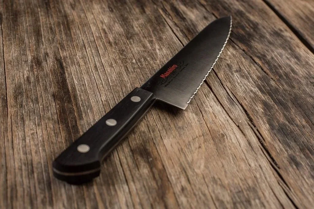 Masahiro BWH Nóż Szefa Kuchni Wave Edge 24 cm [14042] — zdjęcie 8