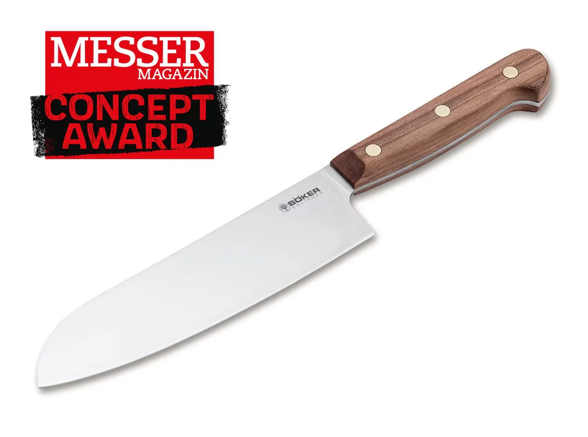 Nóż Santoku Böker Solingen Cottage-Craft z Drewnem Śliwkowym