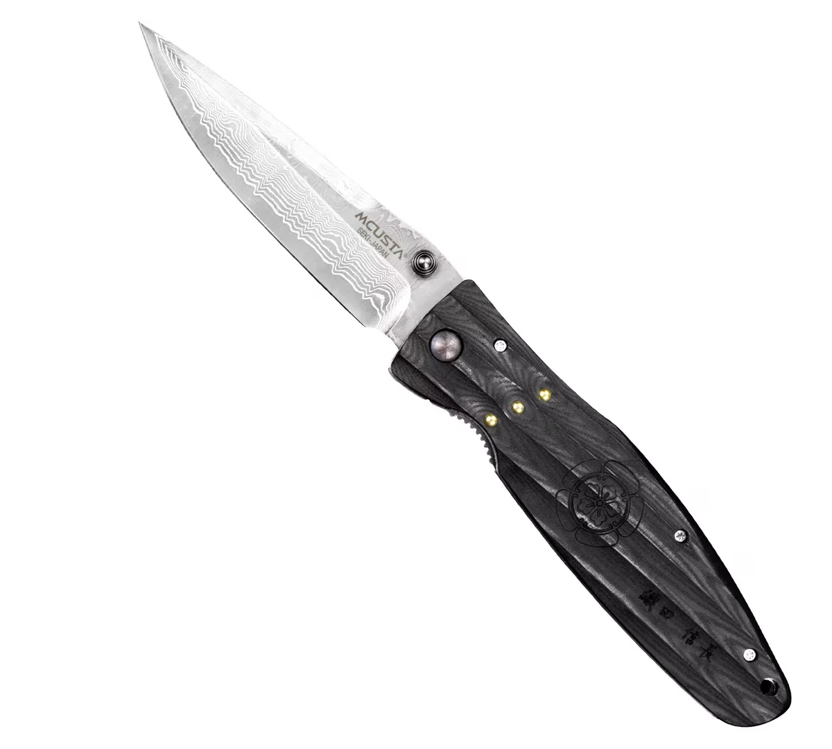 Mcusta Sengoku Black Micarta Damascus VG-10 8,6 cm