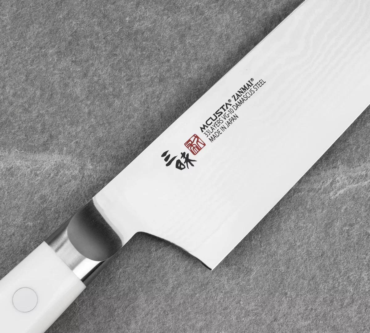 Mcusta Zanmai Classic Damascus VG-10 Corian Nóż Santoku 18 cm — zdjęcie 3