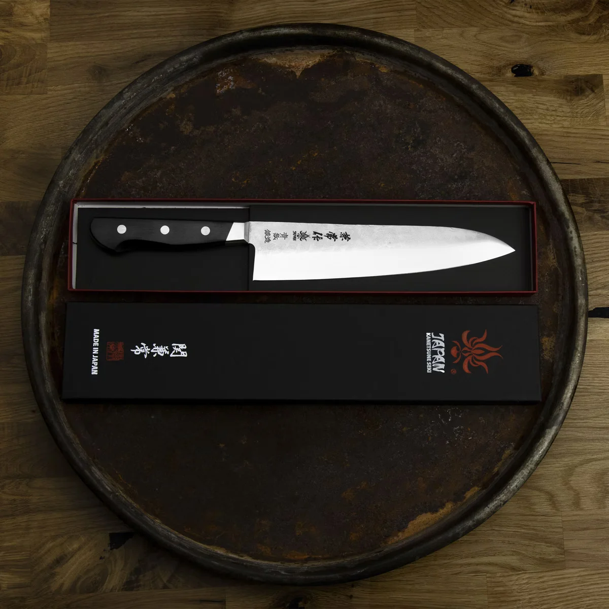Kanetsune Seki YH-3000 Aogami#2/SS Nóż szefa kuchni 20 cm — zdjęcie 2