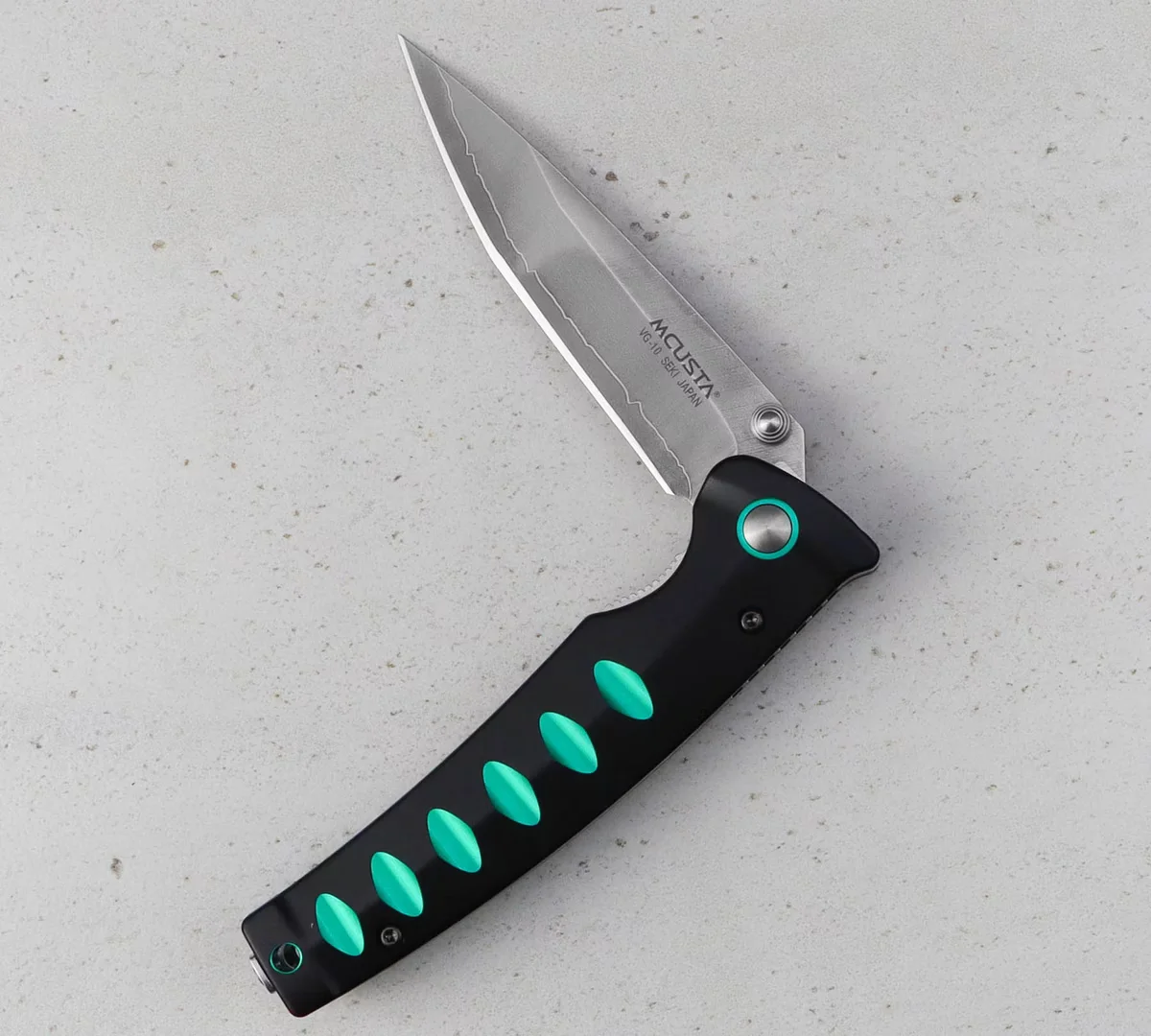Mcusta Katana VG-10 Nóż Składany Czarno-Zielony 8,5 cm — zdjęcie 5