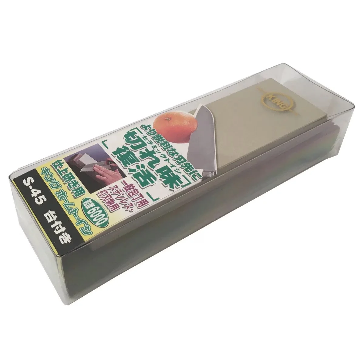 Kamień wodny King Deluxe S-45 do polerowania, gradacja 6000, 17.6x5.2x1.5 cm z podstawą — zdjęcie 2