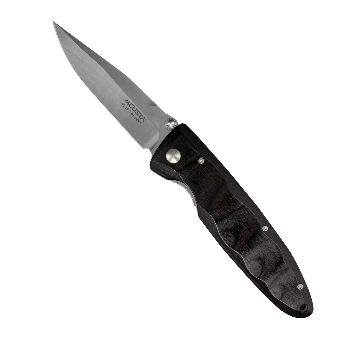 Mcusta Classic Wave Black Pakka VG-10 Nóż Składany 8 cm