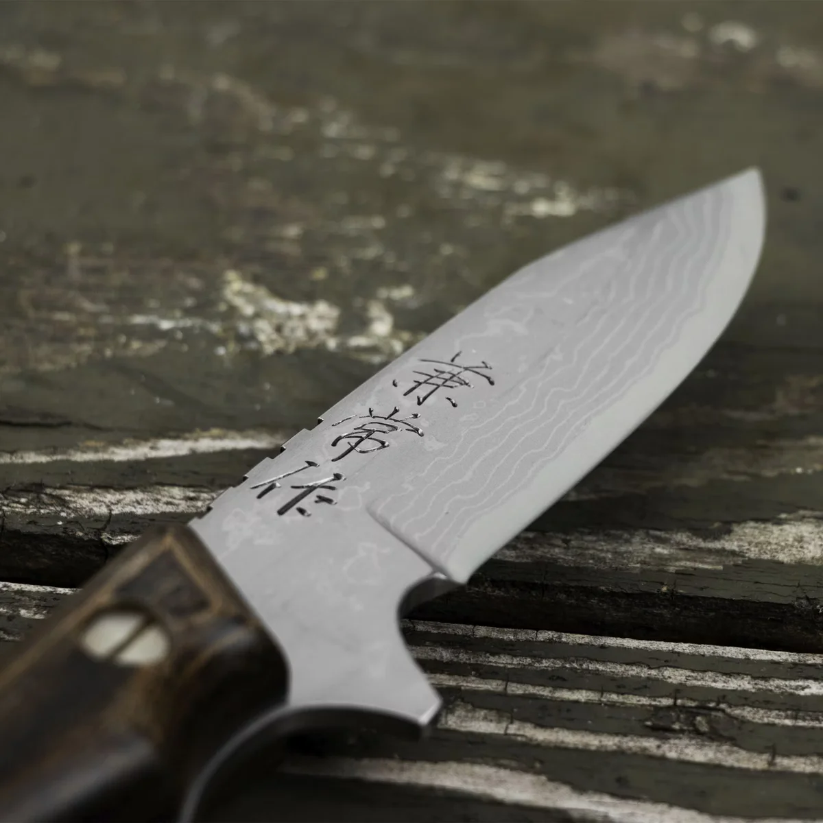 Kanetsune Seki Aogami#2 Seseragi Drop Point Nóż Outdoorowy 7 cm — zdjęcie 3