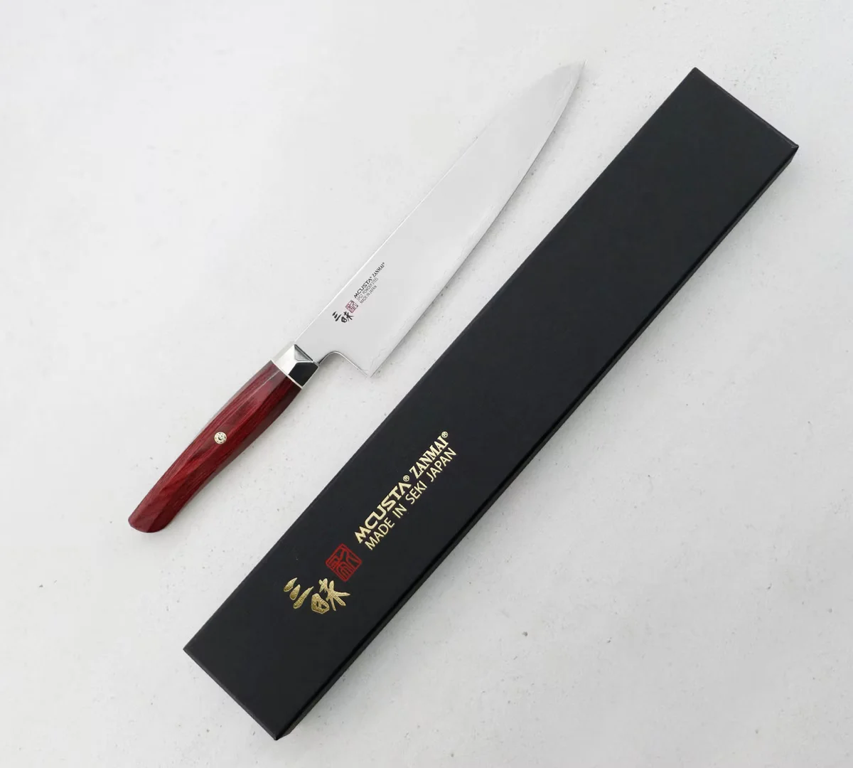Mcusta Zanmai Red Revolution SPG2 Nóż Szefa Kuchni 21 cm — zdjęcie 2