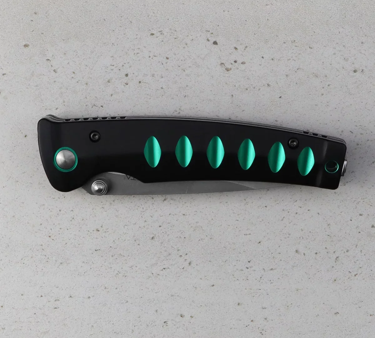 Mcusta Katana VG-10 Nóż Składany Czarno-Zielony 8,5 cm — zdjęcie 8