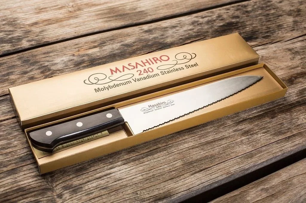 Masahiro BWH Nóż Szefa Kuchni Wave Edge 24 cm [14042] — zdjęcie 2